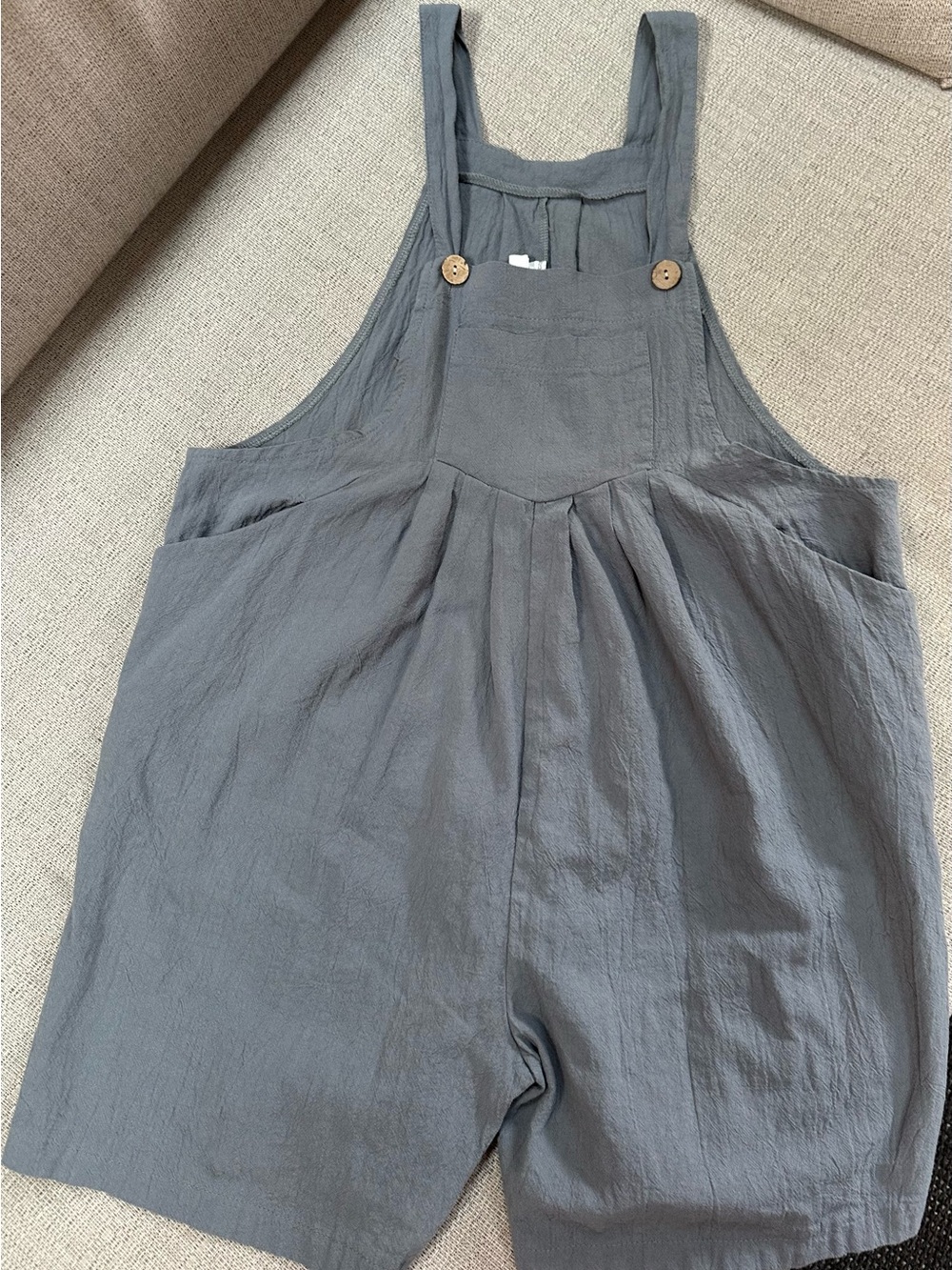 Casual Gray Sleeveless Romper Overalls